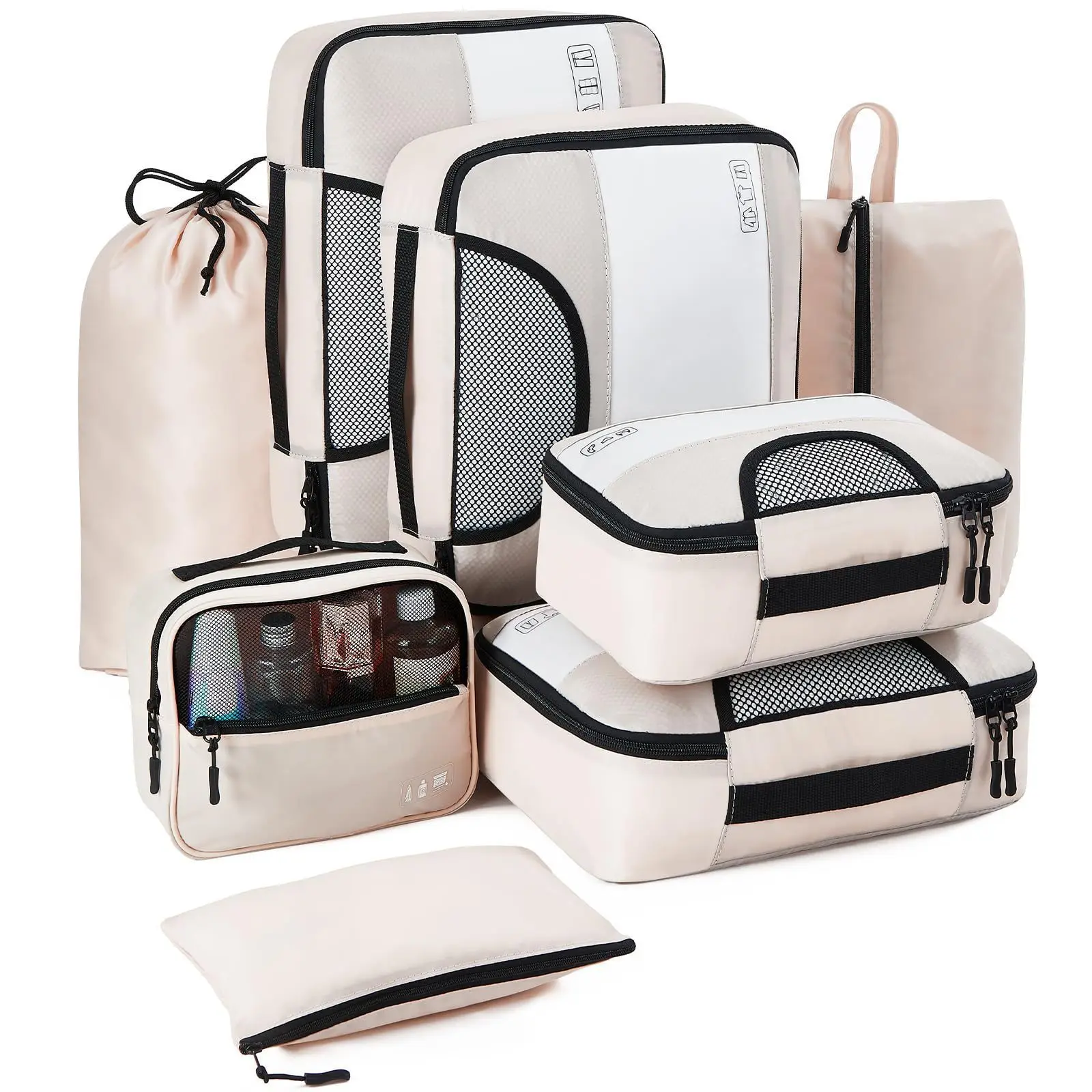 8 Set customized packing cubes for travel, travel organizer bags for luggage, corporate gift set Travel Essentials for Women