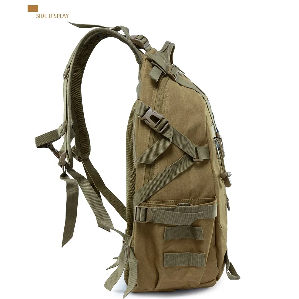 QXMOVING Men Outdoor Sports Mountaineering Camping Hunting Camouflage Waterproof Durable Hiking Tactical Backpack