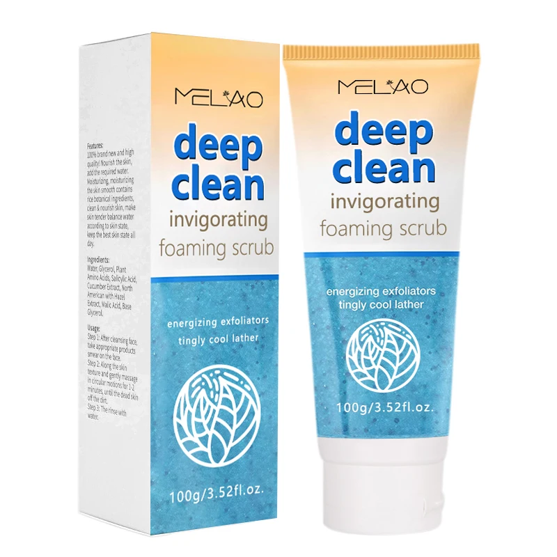 100% pure organic Body Exfoliating Peel Gel Facial Skincare Deep-Cleaning Daily Face Exfoliator Pore Minimizer Blackhead Remover