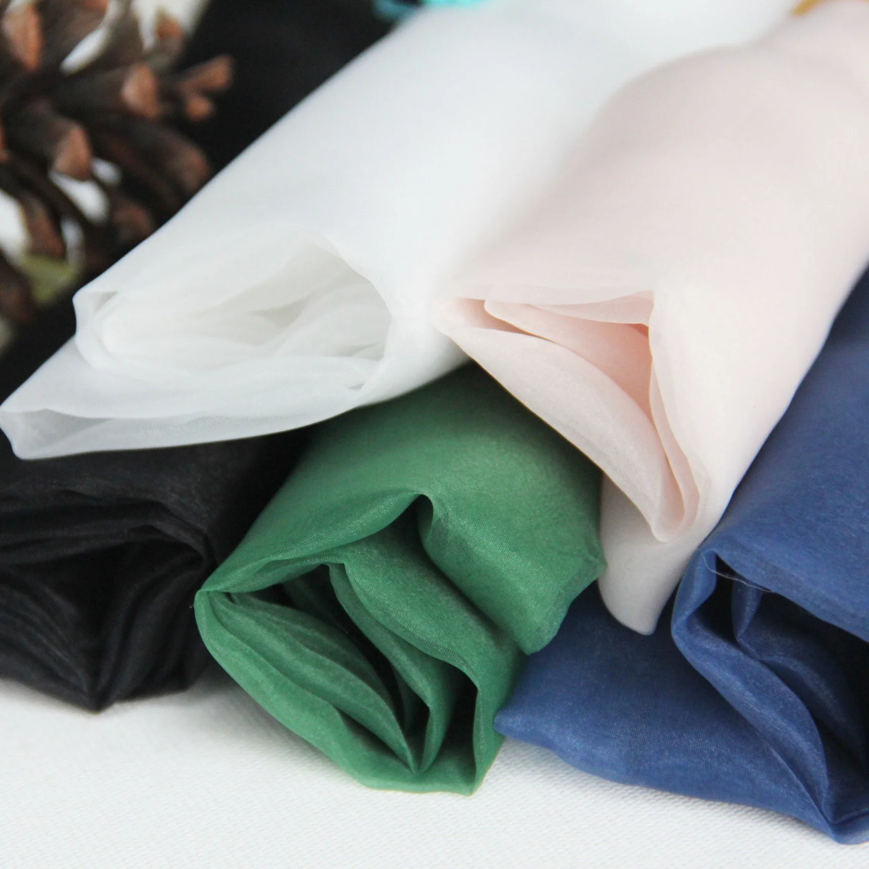 10D Свадебные платья из чистой органзы, ткань из органзы