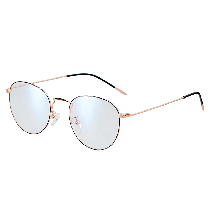 Computer glasses supplier round metal frame anti blue ray blue light blocking glasses