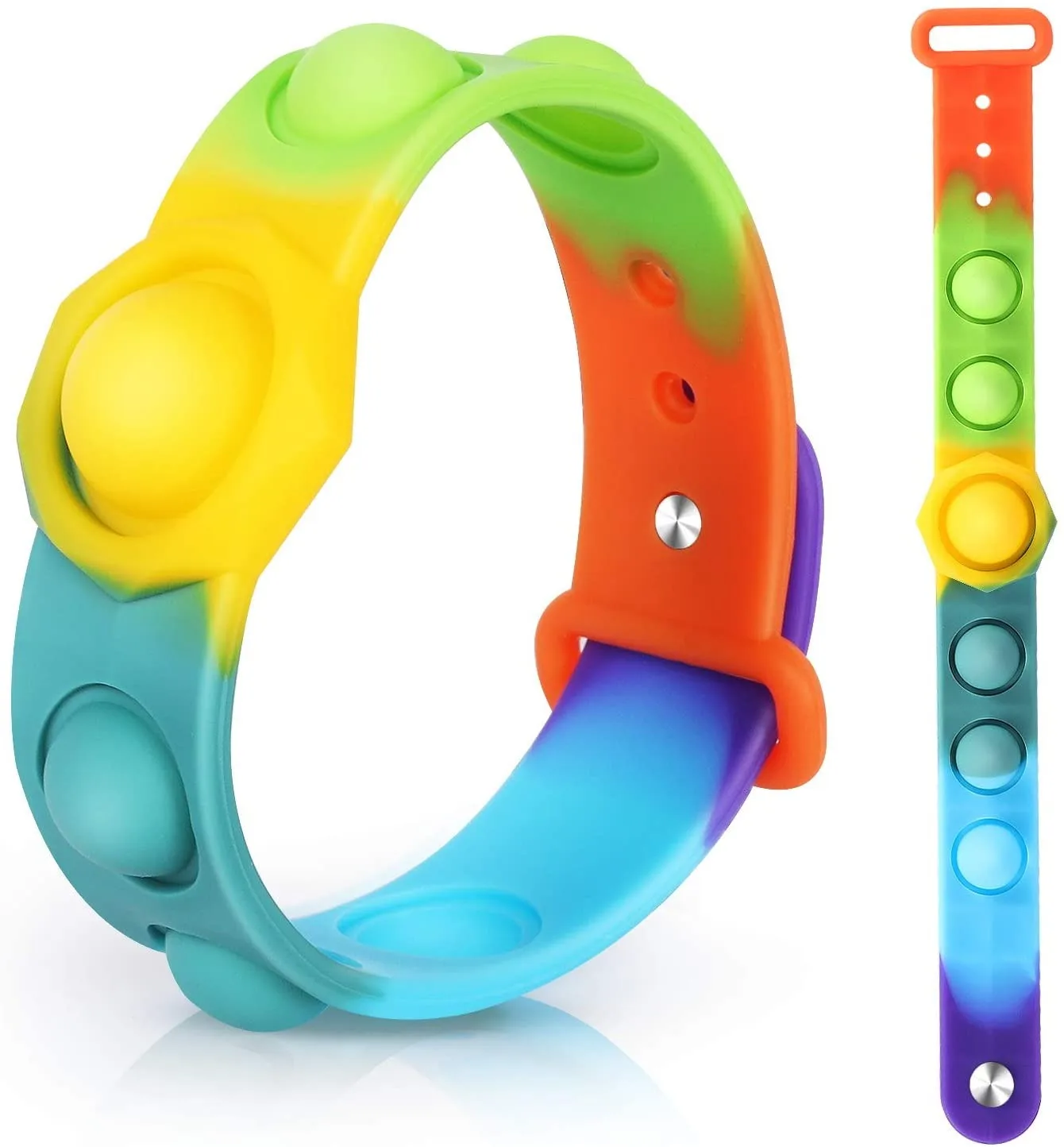 2021 latest New Push  Bubble Sensory Fidget Toys Stress Relief Bubble Bracelet Toy Wearable Sensory Wristband fidget Bracelet
