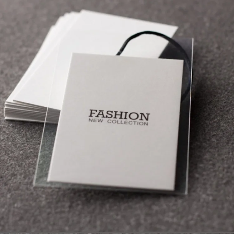 Модный дизайн, логотип, рельефная бирка для одежды с индивидуальным пластиковым мешком и шнурком
