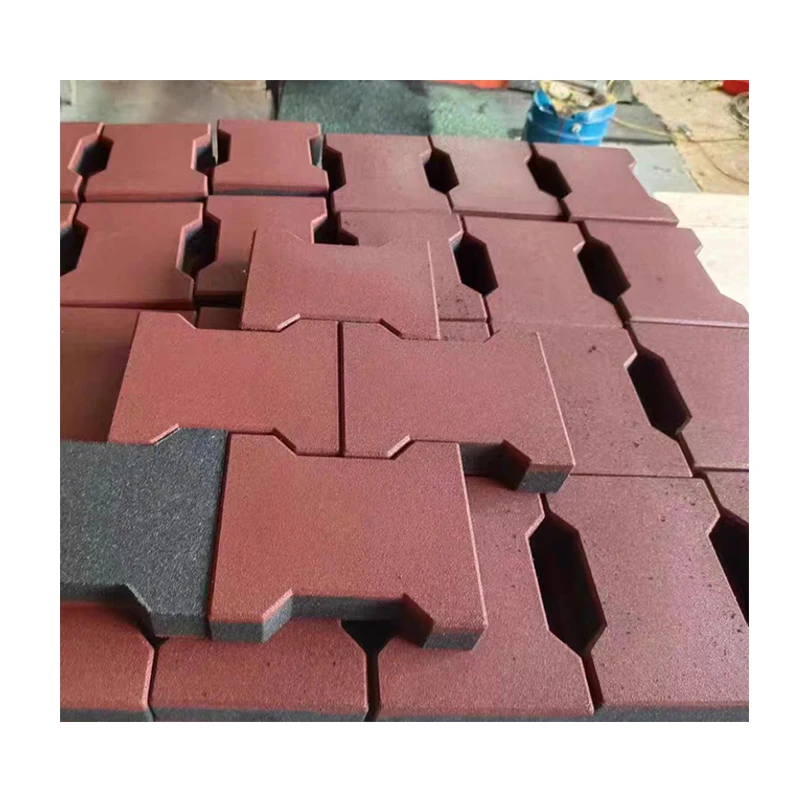 Outdoor Dog Bone Rubber Tiles Stable Rubber Brick