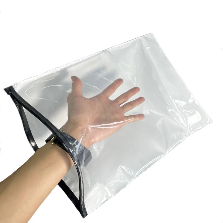 New Product Factory Custom In Stock Side Transparent PE Side Pearl Cotton Packaging Plastic Zipper Bag For Clothing