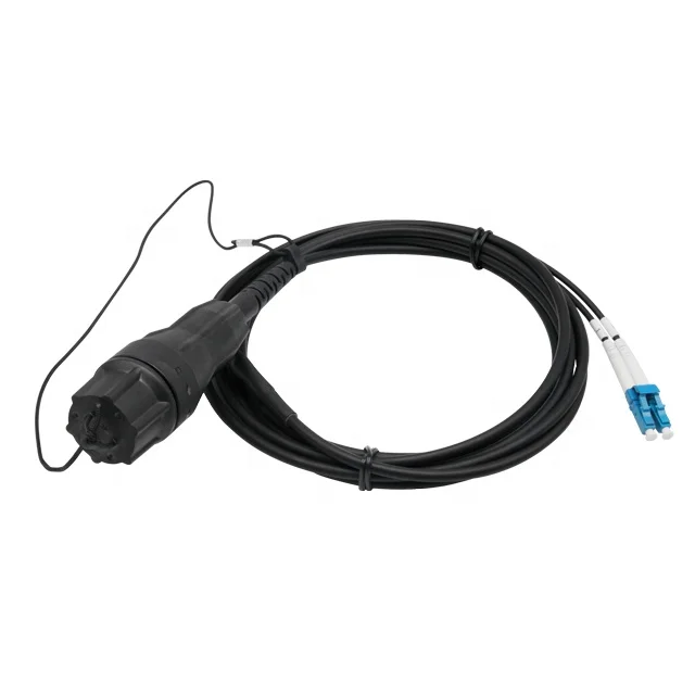 Outdoor FTTA waterproof Fullaxs duplex LC CPRI optical armored fiber cable with grounding cable for BBU to RRU