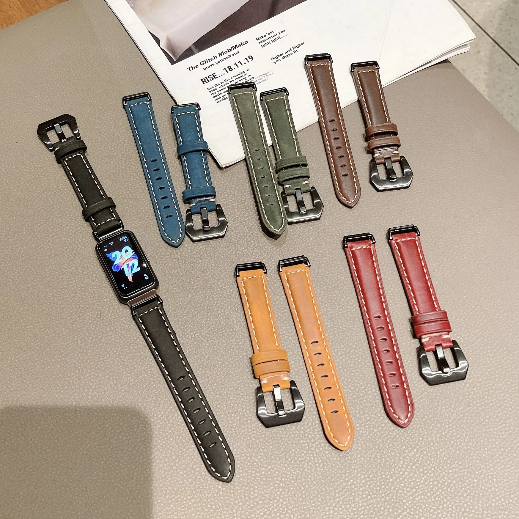 Soft Watch Bracelet Correa Replacement Wristband For Huawei Band 7 Strap Accessories Leather watch band Loop For Huawei Band 7