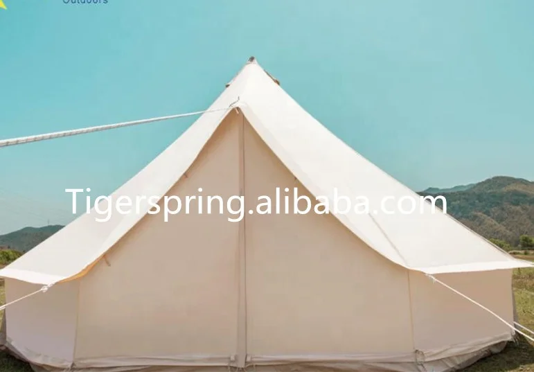 Waterproof Outdoor Camping Cotton Canvas 5m Bell Tent Teepee Yurt Glamping Tent
