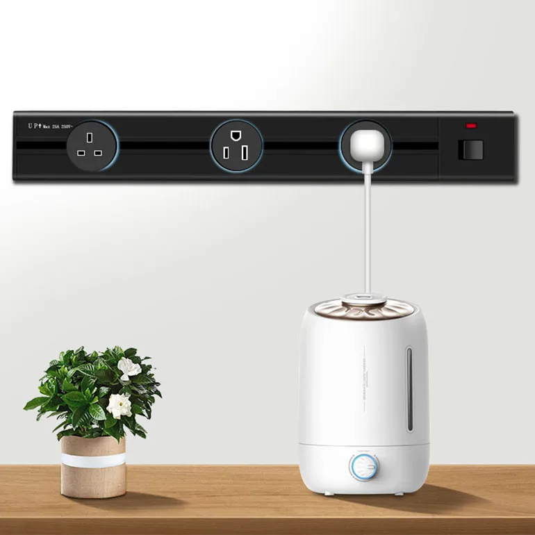 brand electr outlet wireless modular electrical multi sockets modern safety rail home kitchen system usb track socket