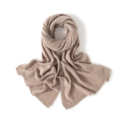 MENCA Wholesale Factory 100% Cashmere Scarf Women Winter Warm Pure Pashmina Knit Scarves Soft Warm Shawl