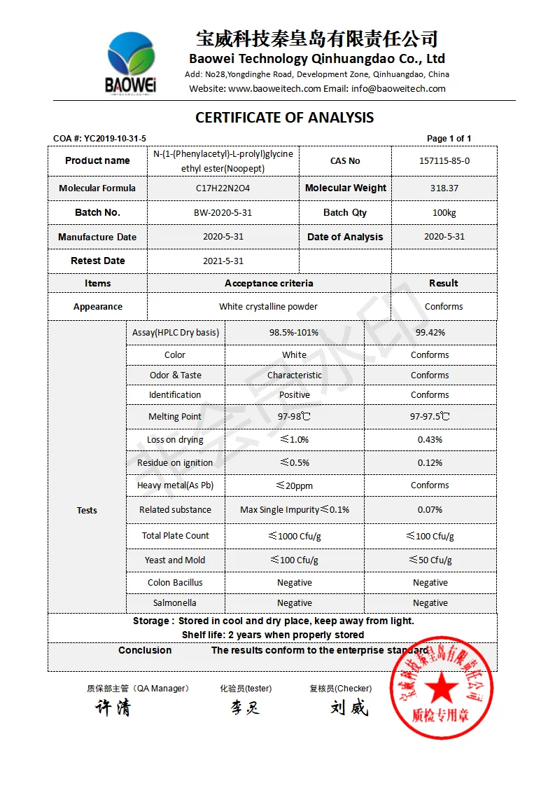 
High purity gvs-111 Noopept / Best price Noopept powder 