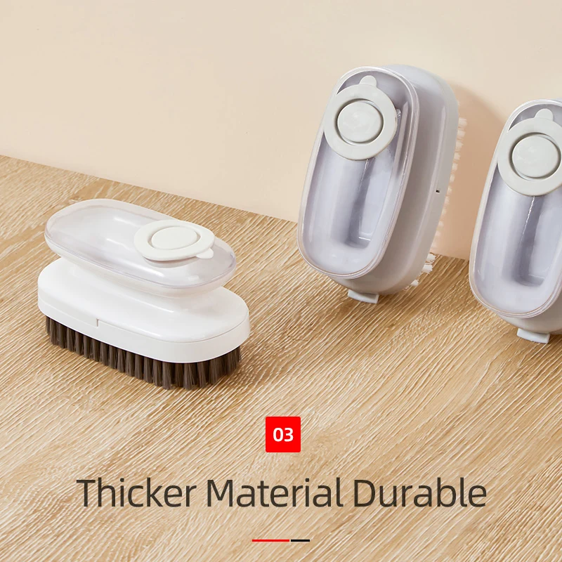 Household Cleaning Palm Brush Washing Brush with Soap Dispenser Kitchen  Bathroom Cleaning Tools Multi-purpose Cleaning Tablet