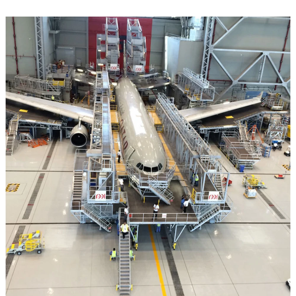 Manufacturer customized aluminum step platform aircraft docking engine maintenance and climbing maintenance platform