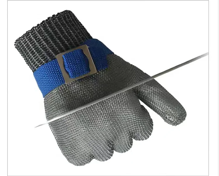 Heavy Duty Industrial Men Anti Cutting Safety Work Mechanical Cut Resistant 316 Stainless Steel Wire Butcher Gloves