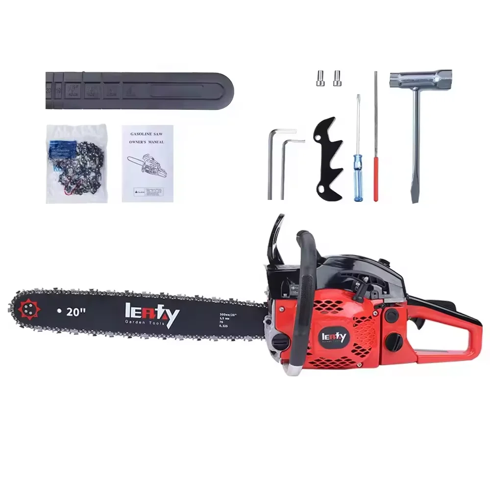 China 58cc Gasoline Chainsaw 2-stroke 20 Inch Petrol 58cc Chainsaw For Wood Cutting