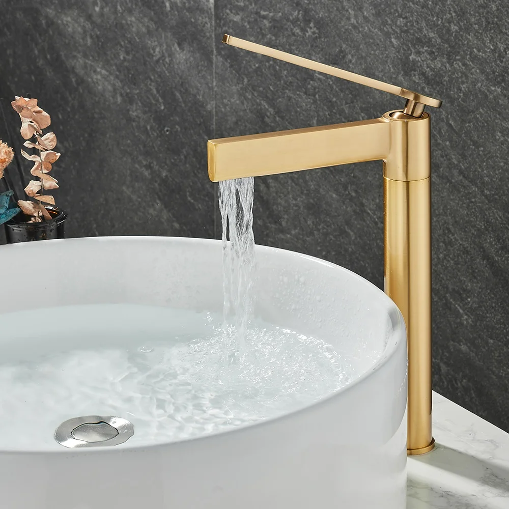 Hot Cold Ware Deck Mounted Brass Basin Mixer Faucet Bathroom Torneira