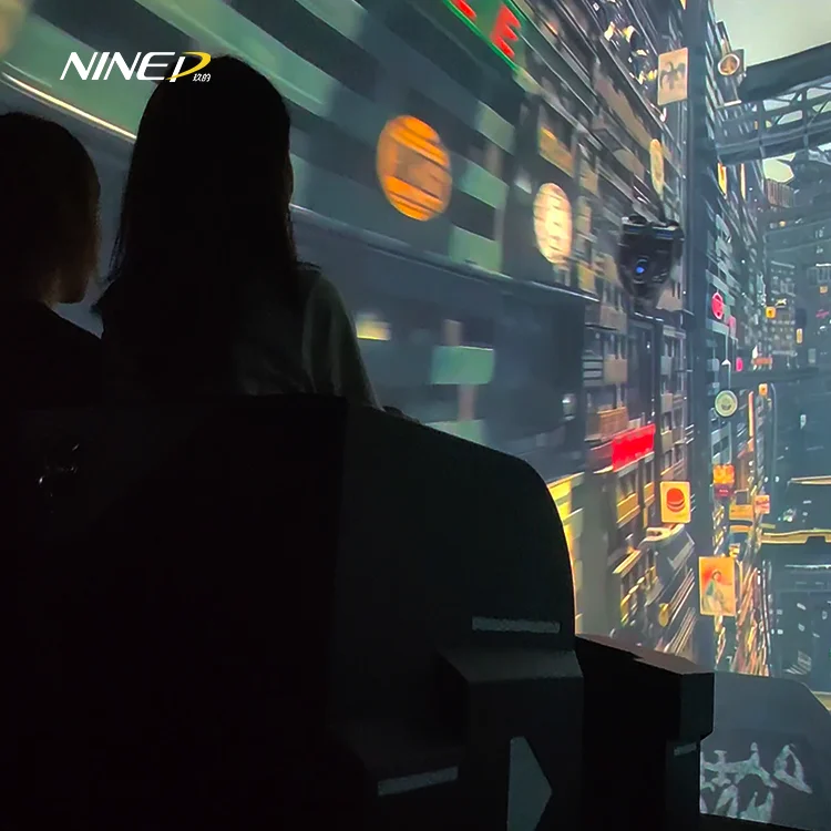 Realistic 3D Naked-Eye Roller Coaster 8D Cinema Motion System Portable Orbit Cinema