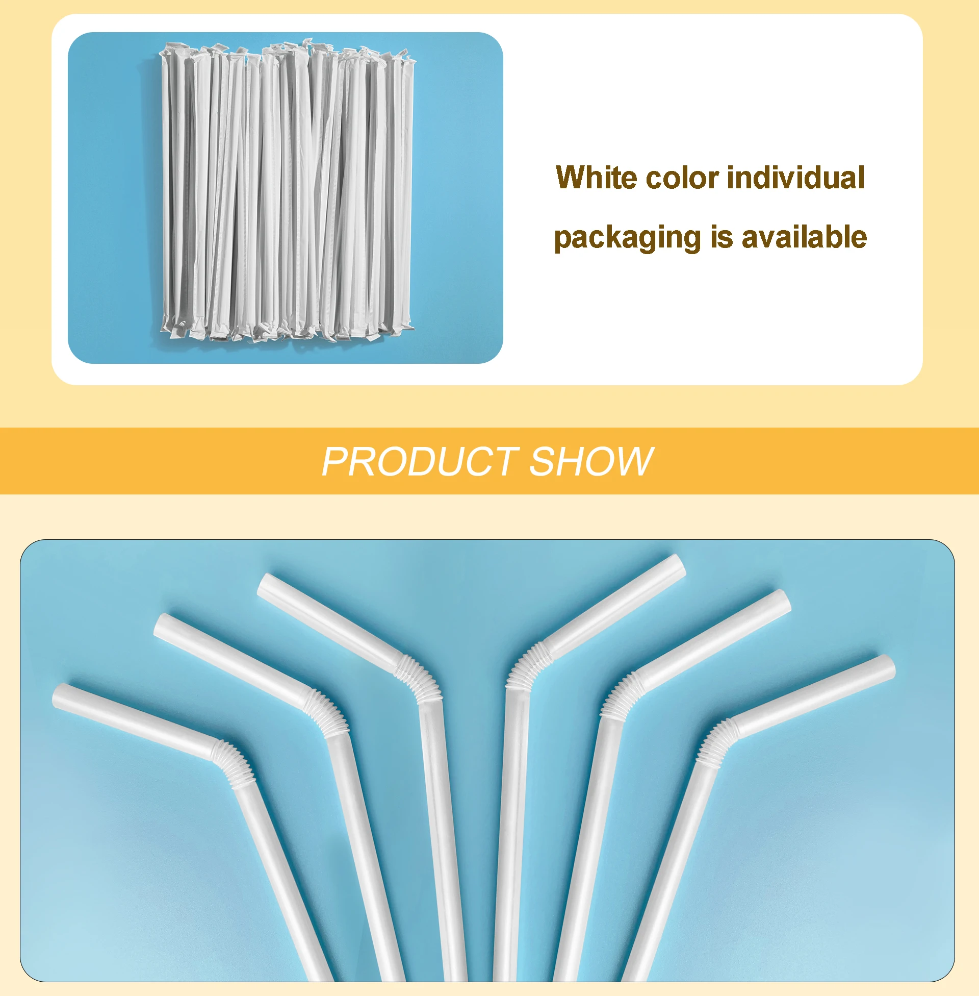 Biodegradable color pla paper bendable for straw colored drinking bubble tea clear plastic straw