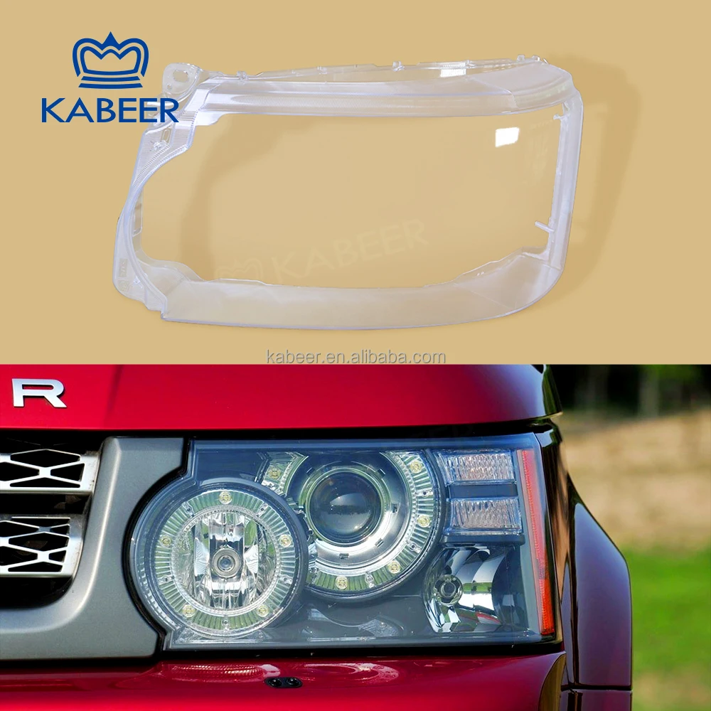 Car Headlight Clear Lens Replacement Auto Shell Cover Replacement for Land Rover Sport 2010