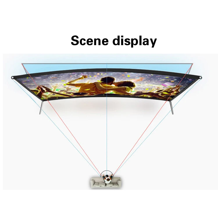 65inch Curved Smart TV 4K Big Screen Ultra HD LED TV Smart Television 75 inch TV