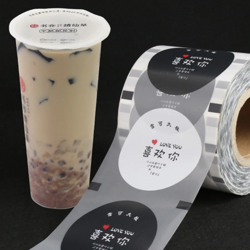 
Индивидуальная бумага, пластиковая пузырчатая пленка для запечатывания чайных стаканчиков, ПП Пластиковая Пленка Для Запечатывания чашек, рулоны пленки для запечатывания чайных стаканчиков boba 
