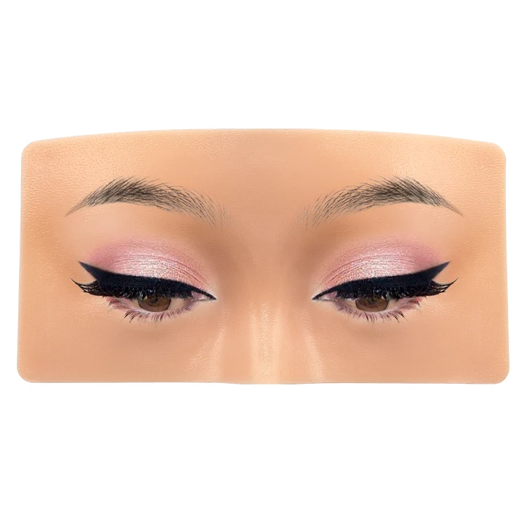 Permanent makeup practice board Silicone Face Eyelashes Practice For Cosmetic Training