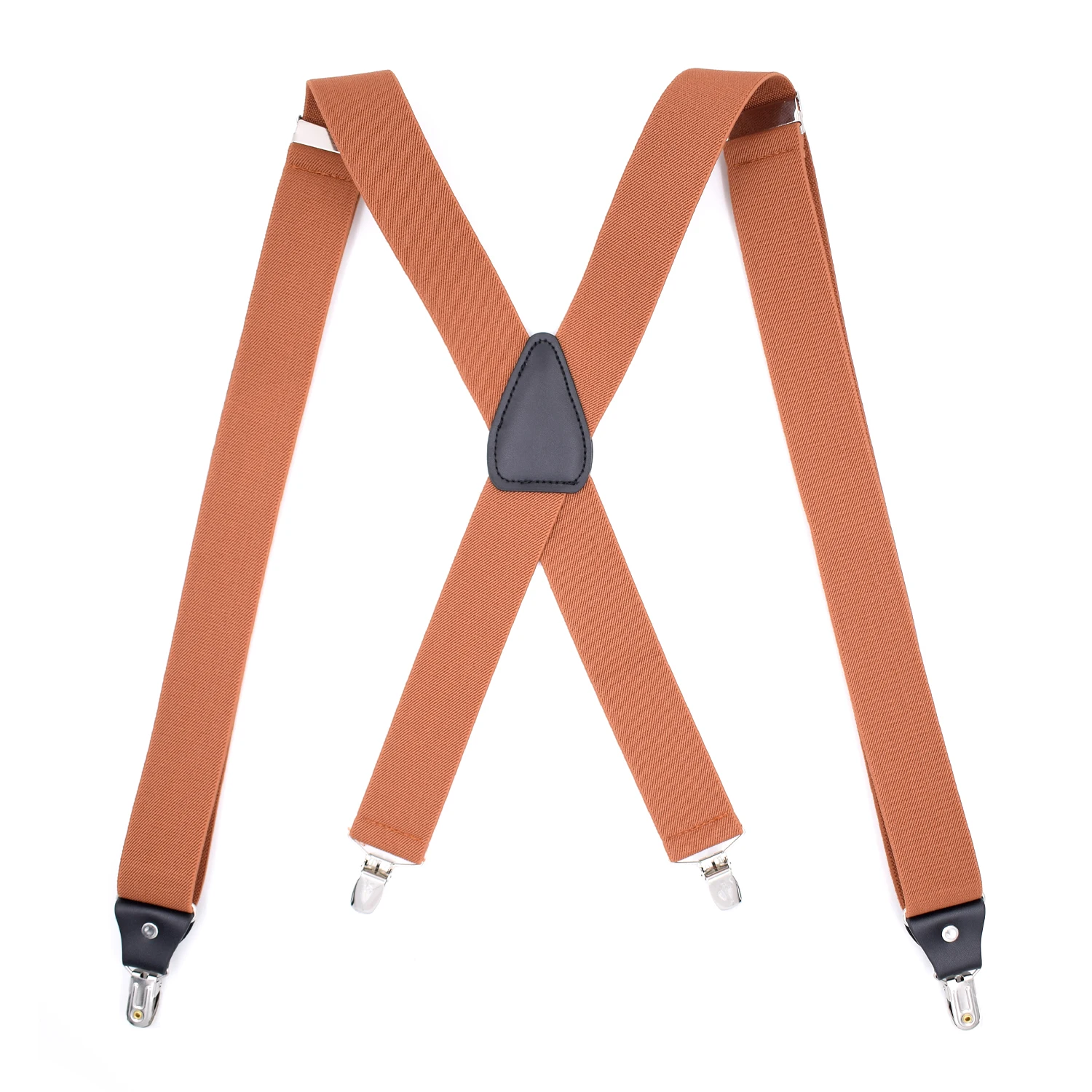 Hot Sale Fashion X Back Suspenders With Microfiber Leather fittings Underpants Suspenders