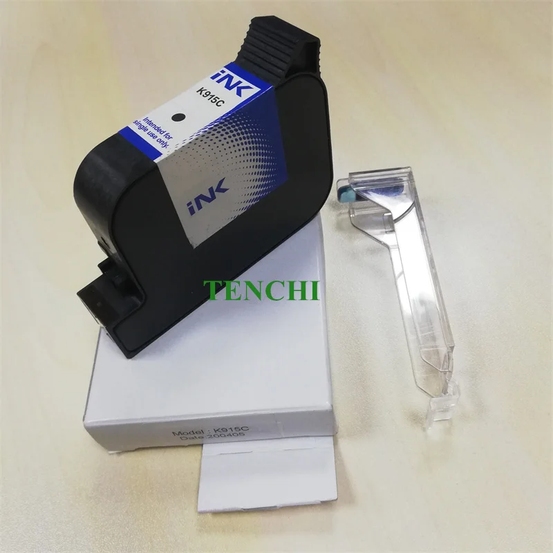 TIJ 2.5 42ML Online Packing Code Coding Machine Thermal Jet White Refilled Black Ink Cartridge For Handheld Inkjet Printer H-P45