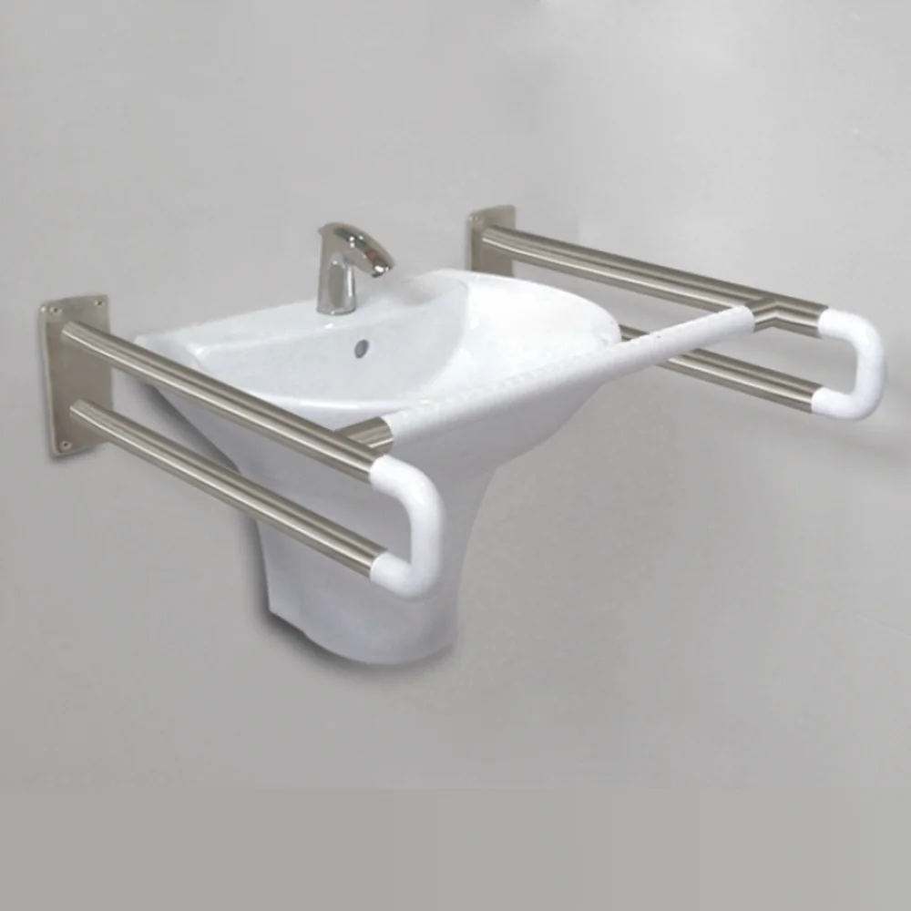 
Bathroom Safety Handles U-shaped Grab Bar for Suspended Basin 