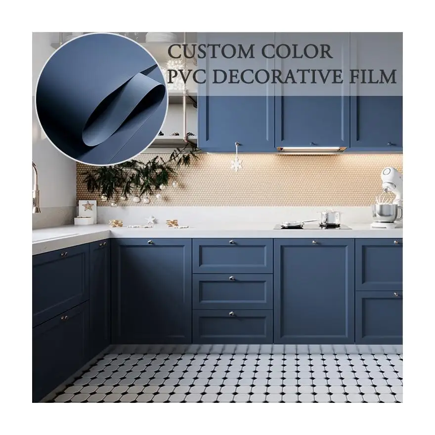 0.3mm Membrane Pressing Lamination Delightful Colors PVC foil Decorative Film Deco Foil for Kitchen Door and Fireproof Door