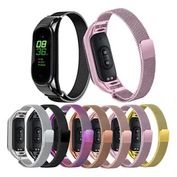 Lianmi Wrist Strap For Xiaomi Mi Band 6 5 3 4 Magnetic Loop Band 4 Strap Stainless Steel Milanese Bracelet Wristbands+Metal Case