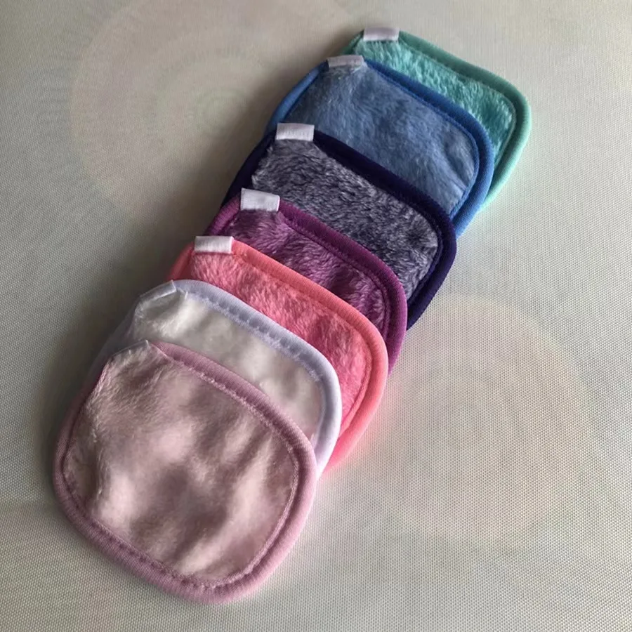 Water Only Microfiber Makeup Remover Pads Facial Cleansing Puffs Reusable Makeup Remover Pads for Heavy Magic Makeup Cloth