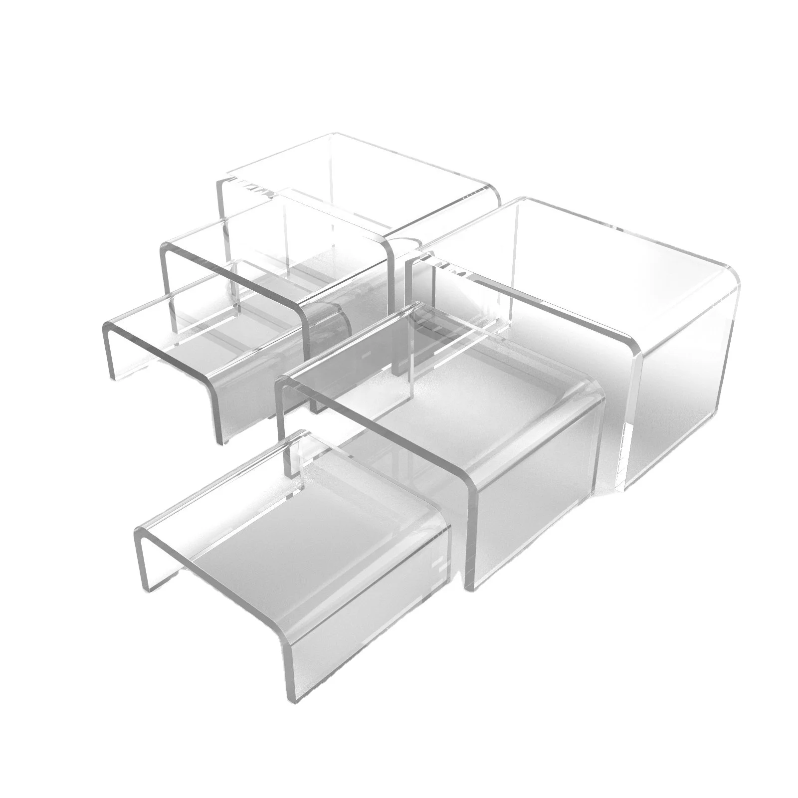 Spring Sign acrylic riser &display cubs white white acrylic display stage risers