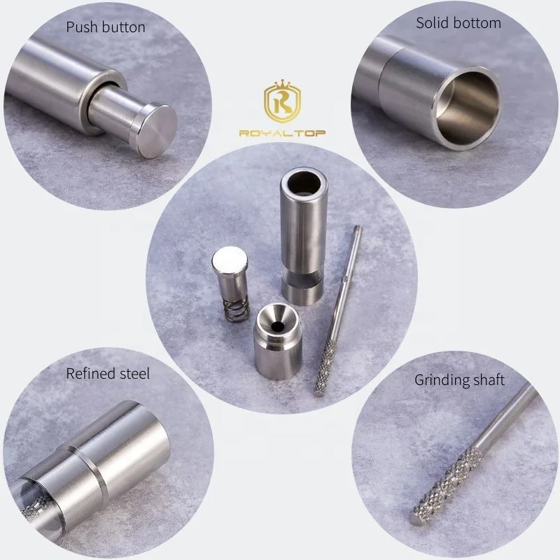 Premium kitchen Grinder stainless steel Spice Shaker Mini salt and pepper Mill for Peppercorns Sea salt Himalayan salt