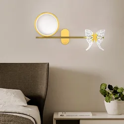 Wall Lamps Nordic Minimalist Wall Light With Butterfly  New Style Vintage Nordic Mounted Art Deco Modern Wall Lamp
