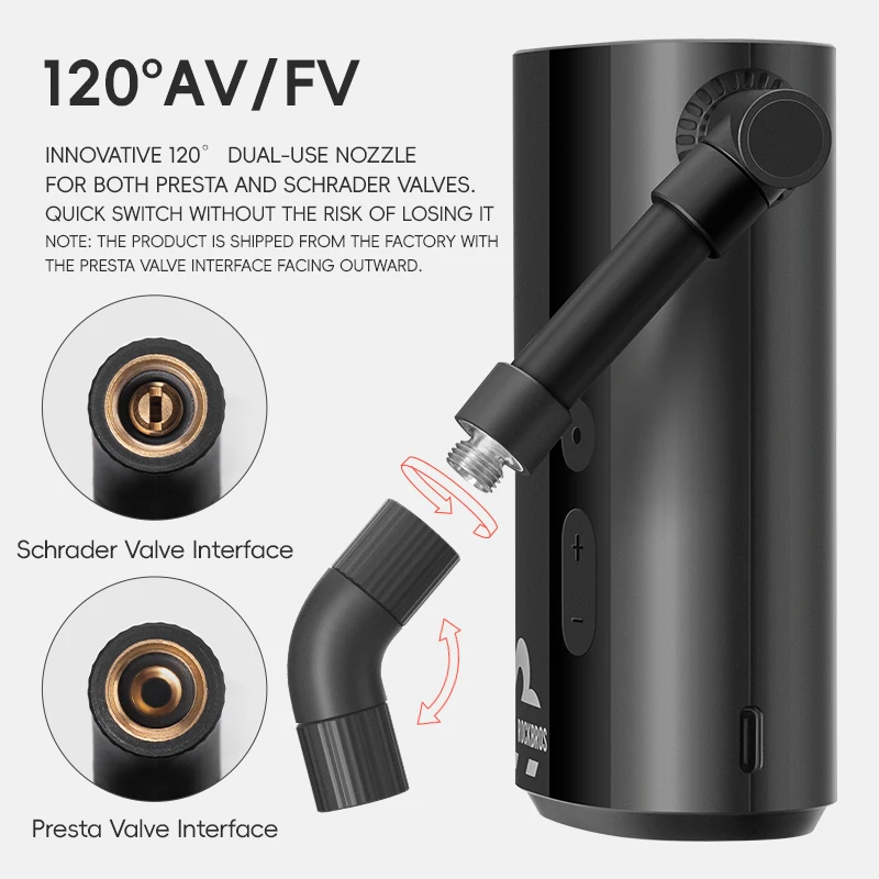 ROCKBROS Automatic Mini Portable Electric Tyre Pump Digital 150psi  portable mini inflator Powerbank for Motorcycle bicycle