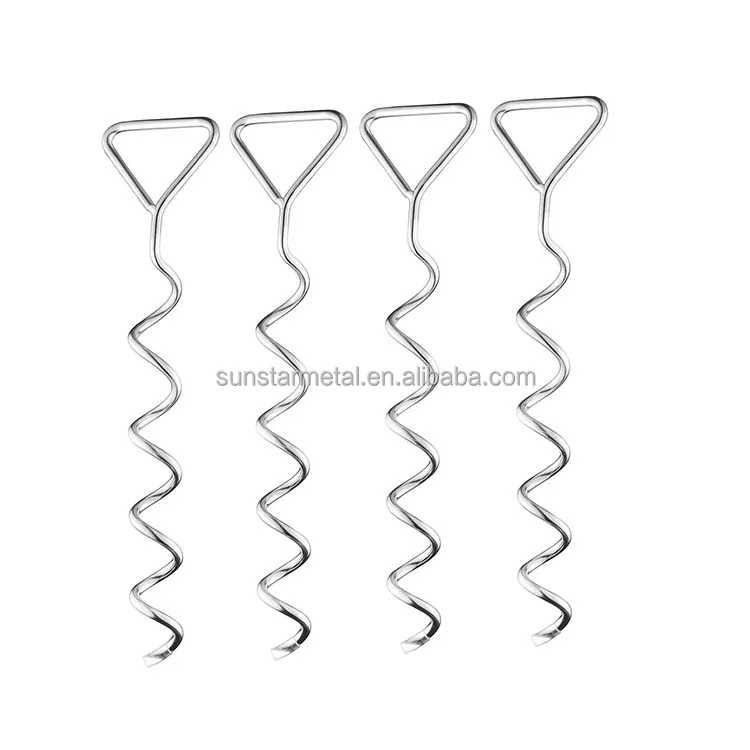 Trampoline Stake Anchor Cork Screw Shape Steel Stakes Anchor Kit Spiral Ground Anchors Trampoline Part