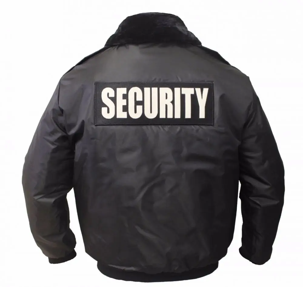 
Classic Security Windbreaker, thick warm bomber jacket 