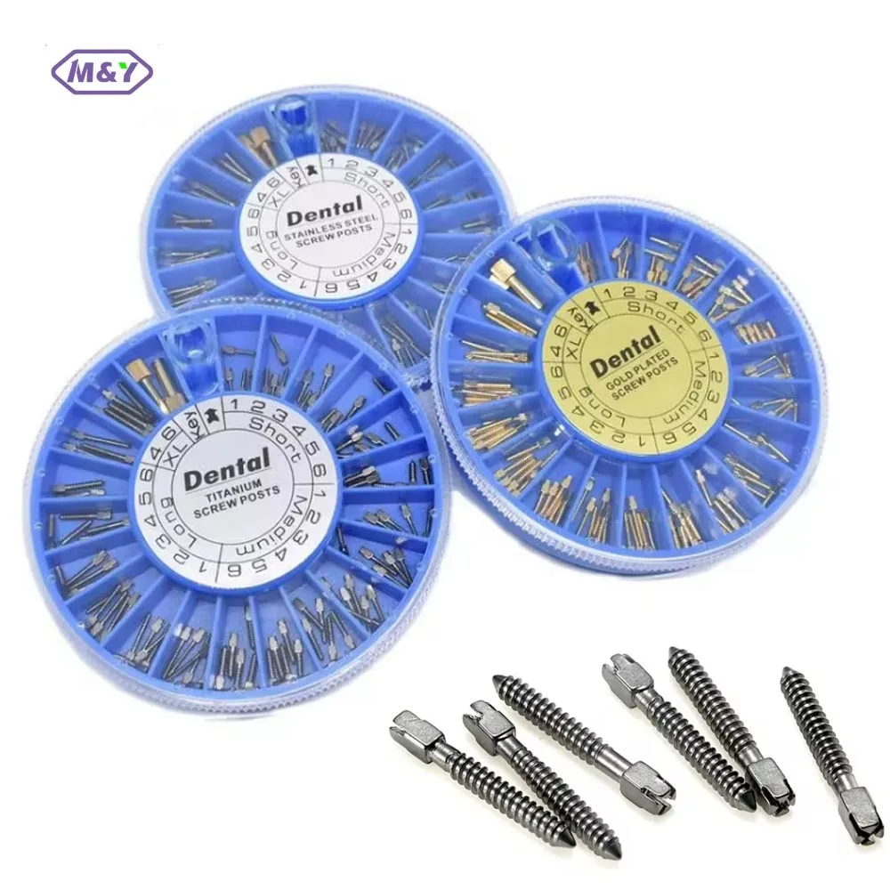 Dental For Dentist Tool Dentistry Treatment Implant Titanium Niti Screw Post 120PCS 2key Supplies Materials