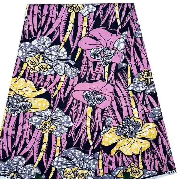 2024 New African Holland Super high Wax Ankara 100% Cotton Real  african wax prints fabric 6 yards for Garment