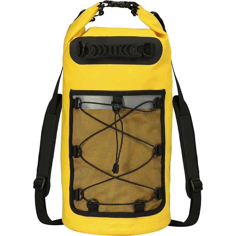 Водонепроницаемая сухая сумка для рюкзака 25L сверхмощный плавающий мешок с застежкой-рулон передним карманом и отражающей полосой