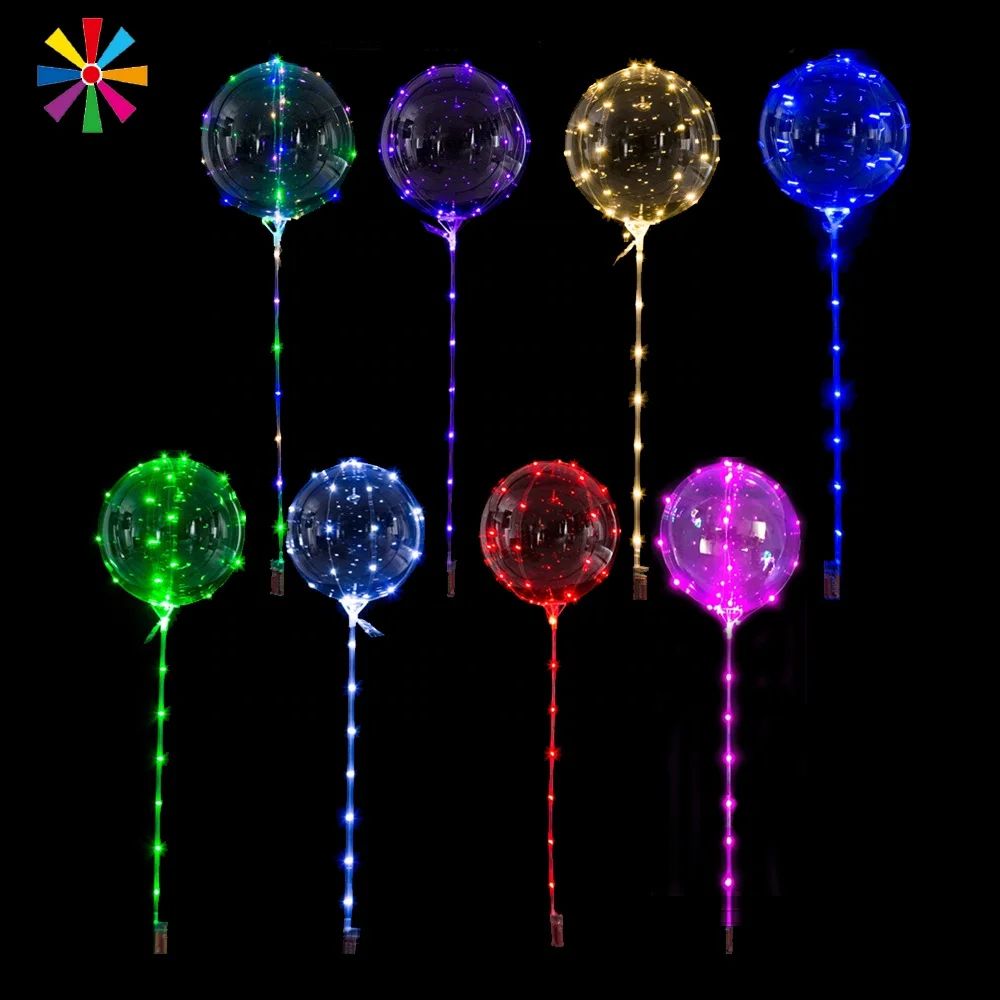 
Bubble Helium Ballon Globos Christmas Party Clear Bobo Balloons with Led String Light 