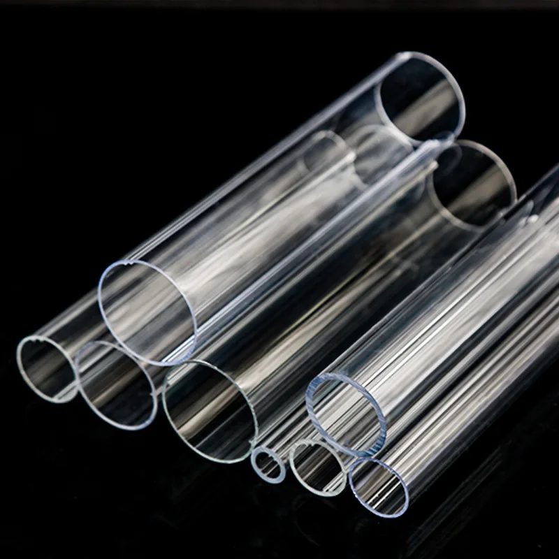 Extruded Transparent Acrylic Threaded Water Pipe Milky Acrylic PMMA LED Light Pipe Red Plexiglass Expansion Cylinders Tube 100mm