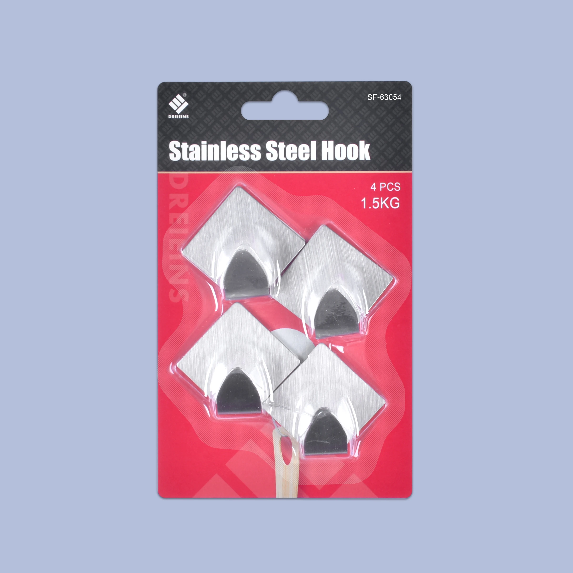 Shanfeng 1.5kg Stainless Steel Hanging Metal Adhesive Hook