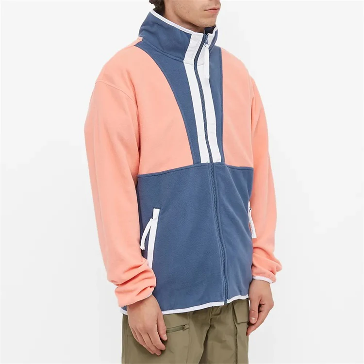 OEM Custom shell trimmed berber fleece sherpa faux shearling jacket for men