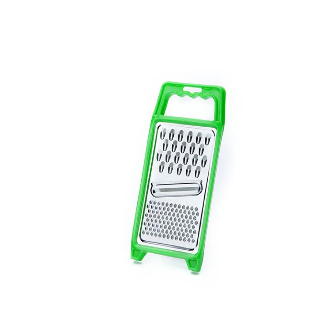Stainless Steel Blade And Colored Plastic Handle Grater With Minerva Holes For Different Type Of Cut Like Vegetables Or Cheese