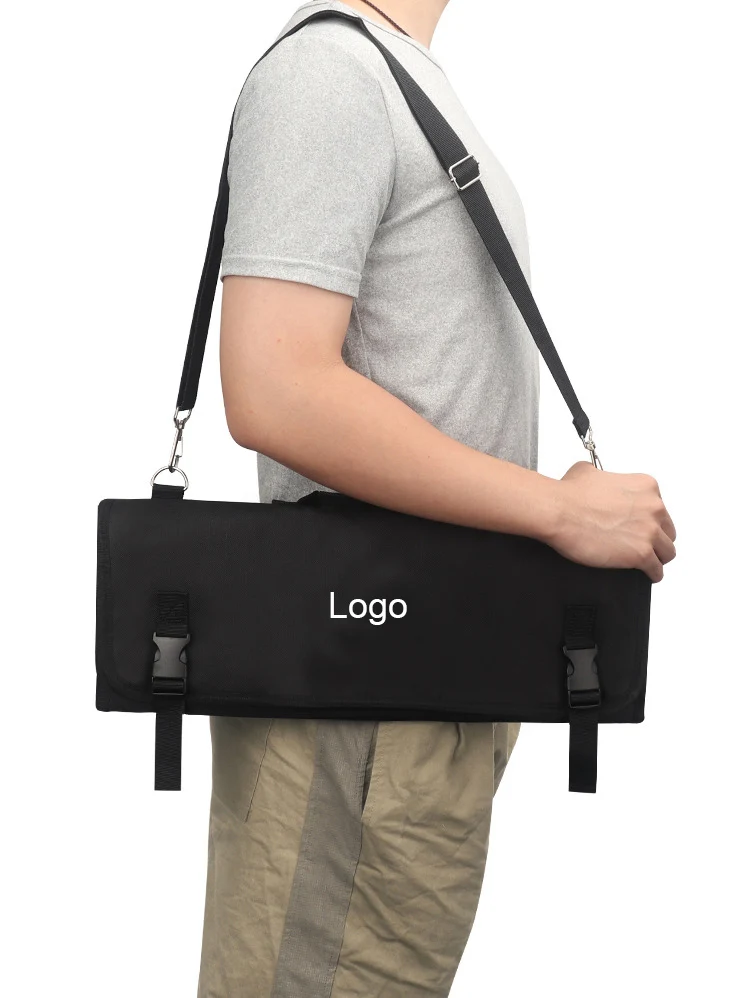 Wholesale Custom Black Outdoor Portable Knife Bag Chef Kitchen Storage Durable Picnic Knife Kit Tool Bag