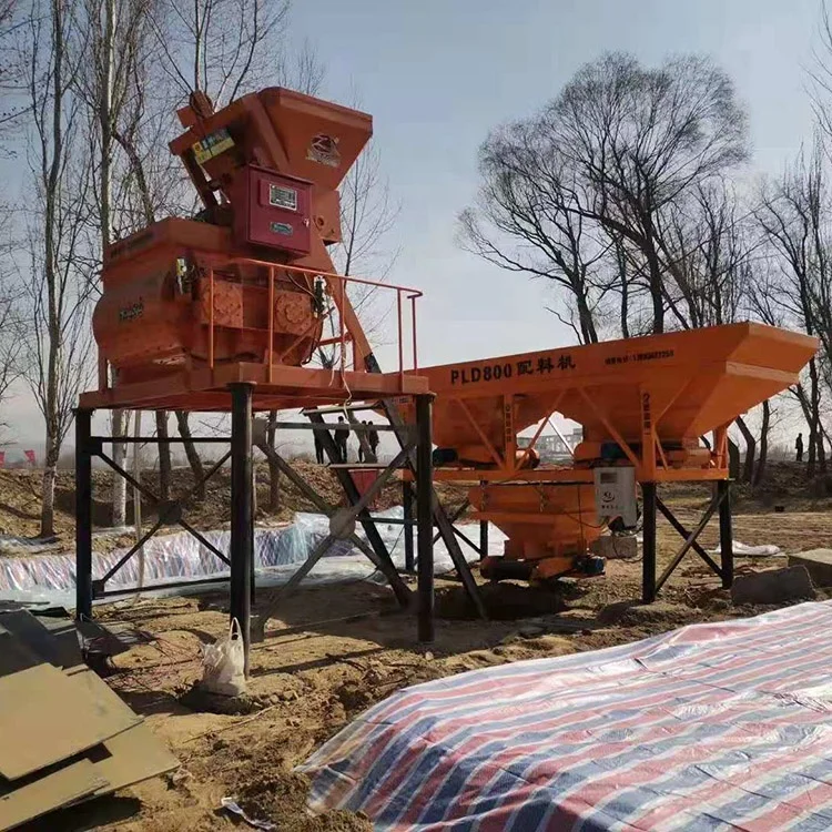 HZS серии 25m3h мобильный бетонный миксер завод с pld800 дозировочная машина для продажи