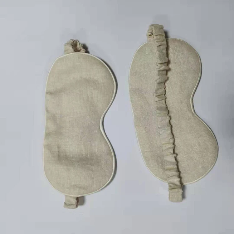 luxury natural cotton linen eye mask