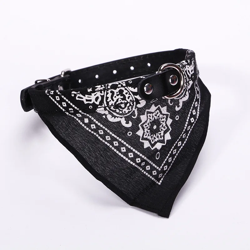 Wholesale Best Designer Pet Straps For Small Dog Pu Leather Pet Bandana Dog Bandana